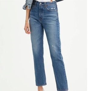 Levi’s original fit 501 dark wash jeans petite